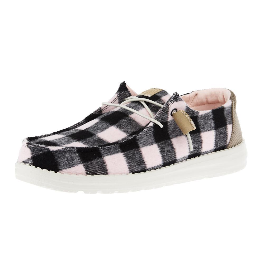 Hey Dude Women`s Wendy Buffalo Plaid Pink Casual
