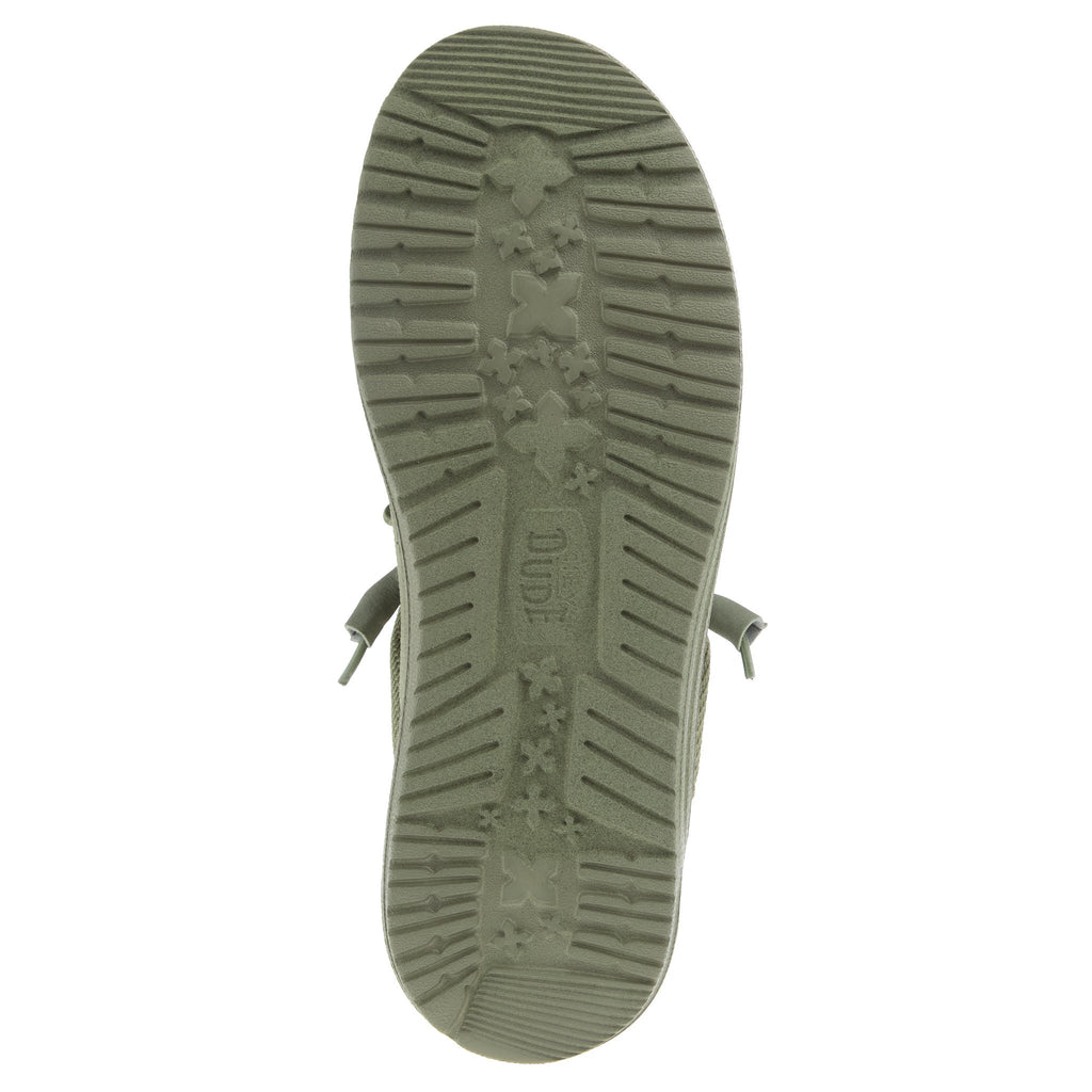 Hey Dude Mens Green Wally Funk Mono Casual Shoe
