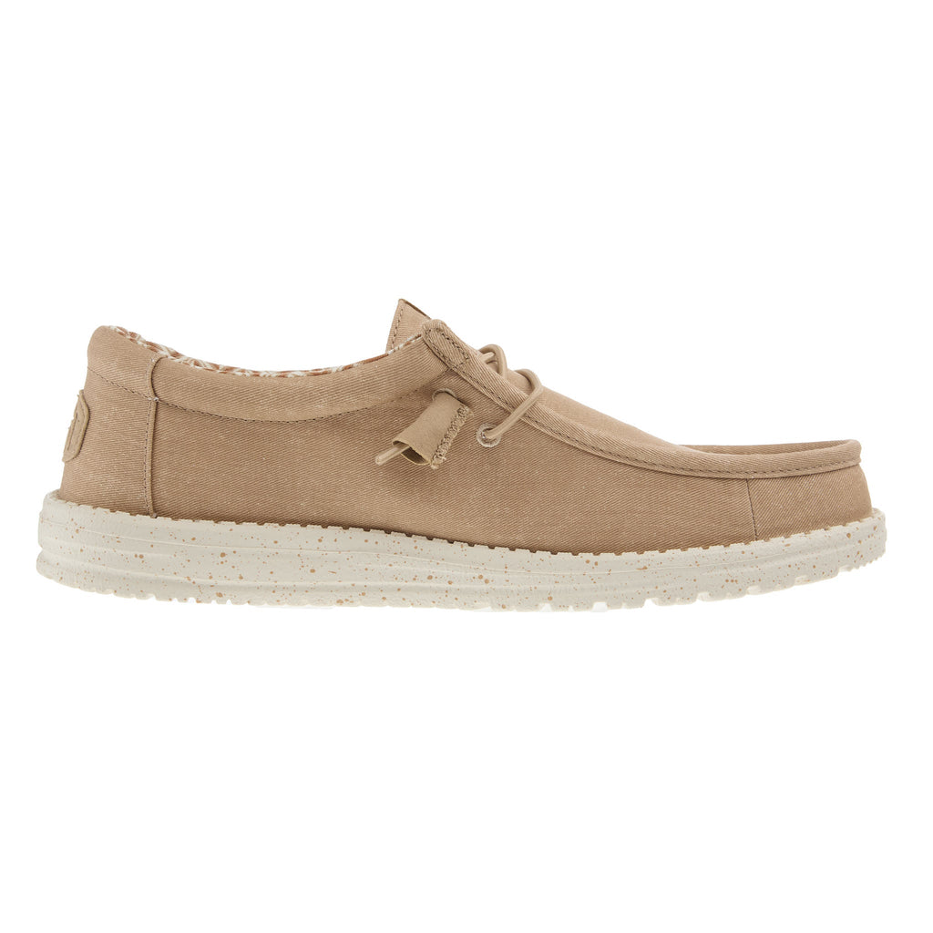 Hey Dude Mens Wally Canvas Tan Casual Shoe